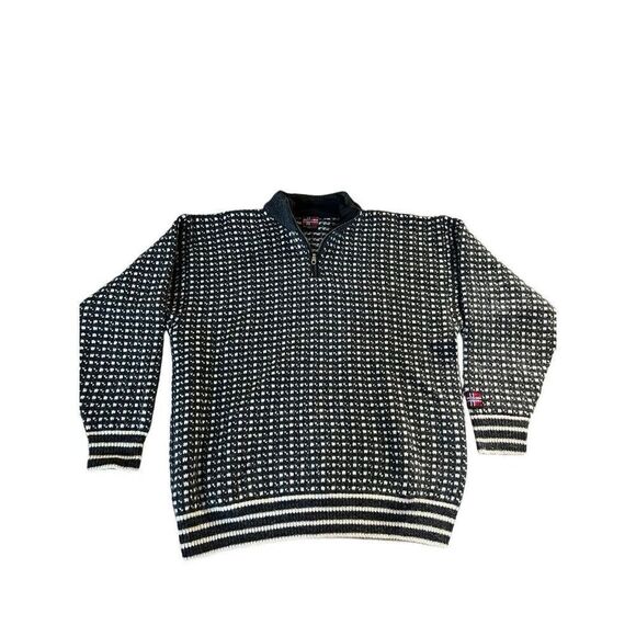 Arctic Circle 66’33’ N From Norway zip neck unisex Sz XXL 100% Wool Gray Ivory - Picture 6 of 13